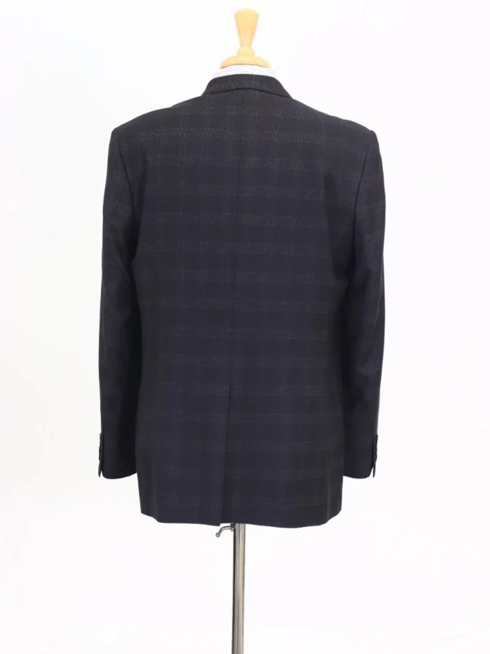 Perry Ellis 44R Gray Blazer Sport Coat Jacket 2-Button Check W876